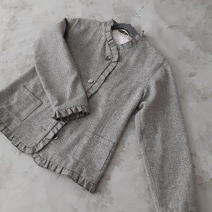 Jacadi Light Weight Wool Tweed girls jacket size 8 yrs